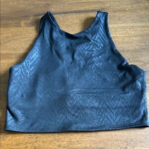 Athleta Purpose Black Patterned Sports bra size Small cup A-C